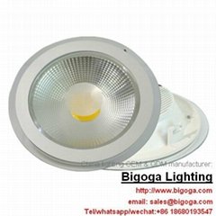 Recessed mounted COB round & square glass downlights