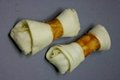Cowhide knotted bone wrapped with chicken