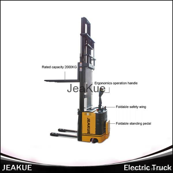 Wholesale Price 2.0T Hydraulic Pedal Lift Electric Stacker Reclaimer 2