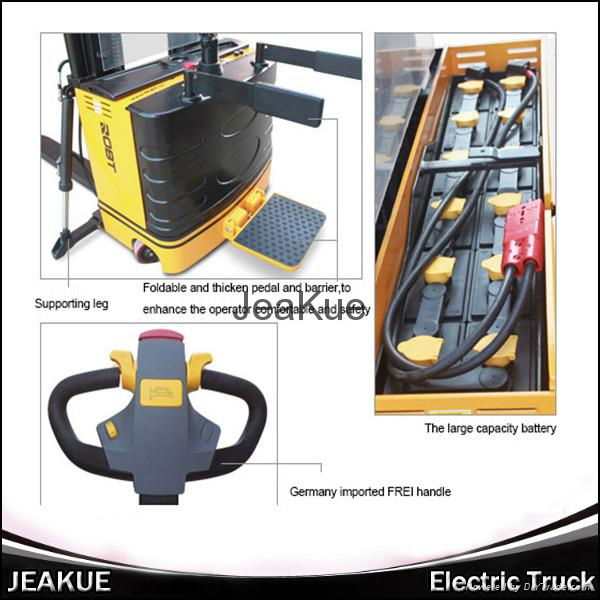 Wholesale Price 2.0T Hydraulic Pedal Lift Electric Stacker Reclaimer 4