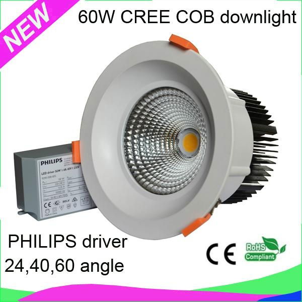 IES file available 60W LED COB dwnlight