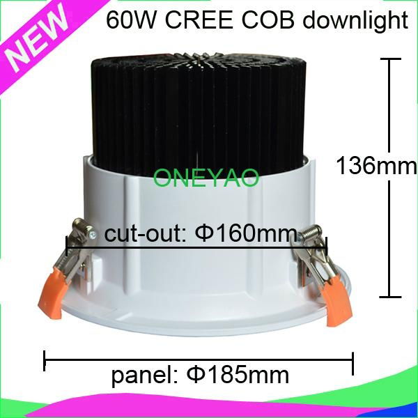 IES file available 60W LED COB dwnlight 4