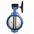 Worm Gear Wafer Soft Seal Butterfly Valve 1