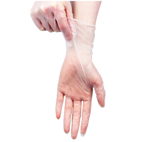 Clear Transparent Protective Powder Free Disposable Examination PVC Vinyl Gloves 2