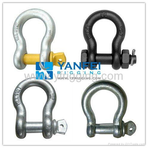 G209 US Type Screw Pin Drop Forged Anchor Shackle 2