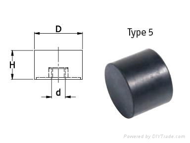 Supply  cylindrical rubber mounts 