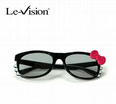 Circular passive polarized 3D glasses for kids made in le-vision