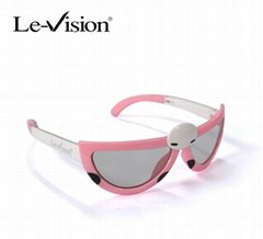 Foldable passive polarized 3D glasses  for kids with fashional design