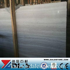 White Wooden Marble Slab Polished White Slab