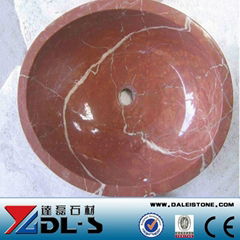 Rosso Alicante Red Marble Bowl Sink Polished Basin Sink