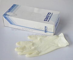 Latex exam gloves