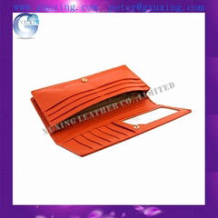 long leather women purse