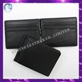 mens leather  wallet with money clip