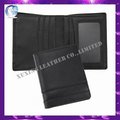 Men slim Full grain leather wallet