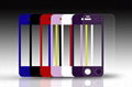 Colorful Frame Tempered Glass Screen Protector for iPhone5/5s, 