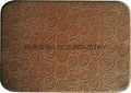 Solid Color Carving Coral Fleece Memory Foam Bath Mat 4