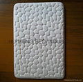 Cobble stone Design Coral Fleece Memory Foam Bath Mat 2