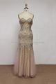 K2009  Sleeveless Sweetheart Beaded Chiffon Tulle Floor Length Evening Dress