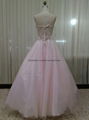 K2001  New Arival Strapless Sweetheart Beaded Chiffon Long Prom Dress 3