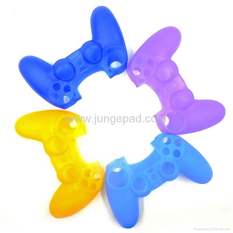 14 Color Soft Silicone Rubber Skin Case Cover for Sony PS4 Controller 3