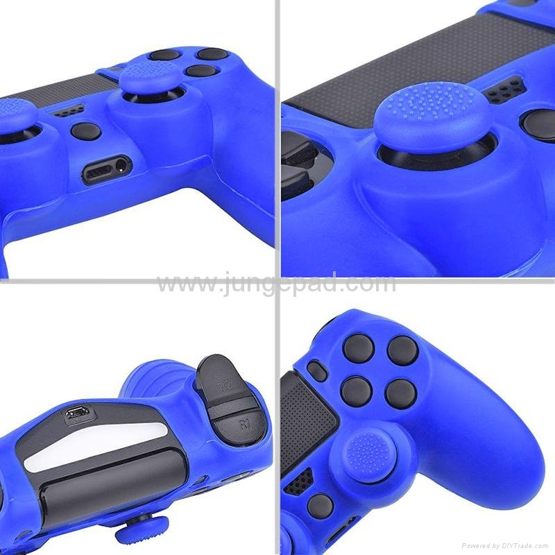 14 Color Soft Silicone Rubber Skin Case Cover for Sony PS4 Controller 4