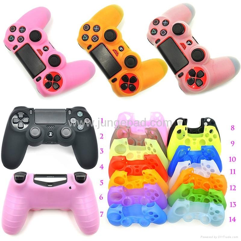 14 Color Soft Silicone Rubber Skin Case Cover for Sony PS4 Controller 5