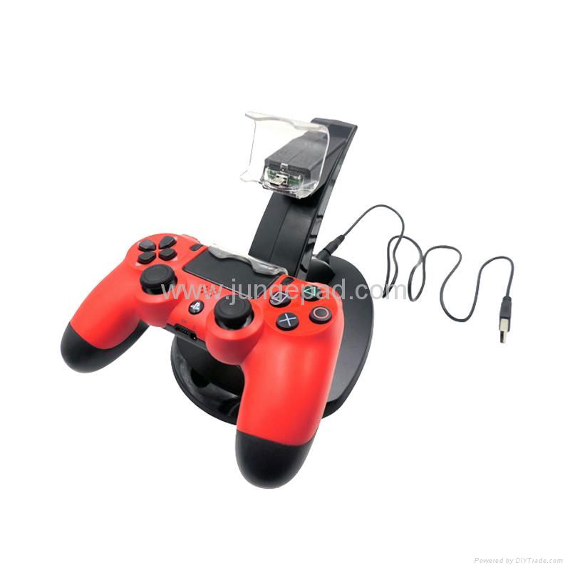 LED Dual Charging Dock Station Stand Charger for PS4 Game Wireless Controller  3