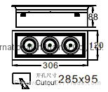 LED格珊灯 3*7W 3*9W HPL&CITIZEN COB 2