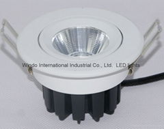 5W 7W Led COB ceiling downlight,White finish