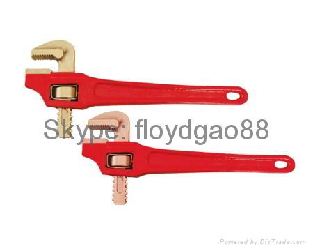 Non-Sparking Non-Magnetic Safety Pipe Wrench For Oil Gas ATEX 3