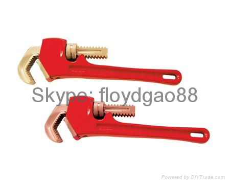 Non-Sparking Non-Magnetic Safety Pipe Wrench For Oil Gas ATEX 4