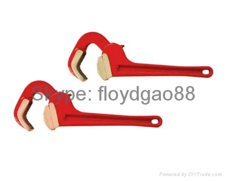 Non-Sparking Non-Magnetic Safety Pipe Wrench For Oil Gas ATEX 5