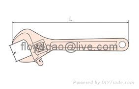 Non-Sparking Non-Magneic Safety Adjustable Wrench Spanner For Oil Gas 2