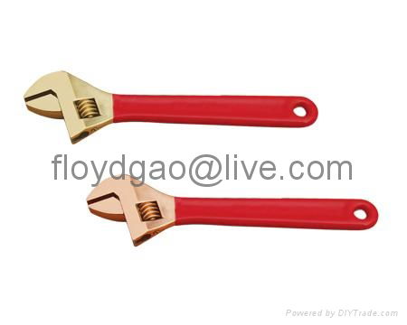Non-Sparking Non-Magneic Safety Adjustable Wrench Spanner For Oil Gas 5