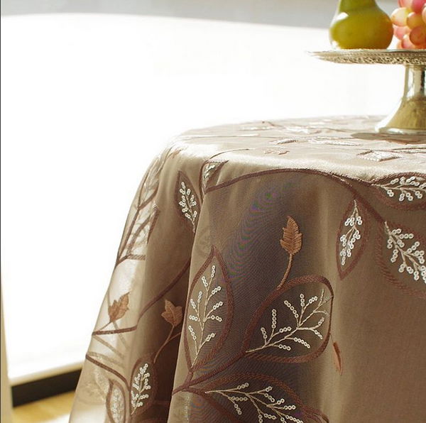 100 cotton pastoral green cheap tablecloth with high quality table cover polyes (China