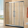 New design tempered glass screen two sliding door shower screen with stainless s