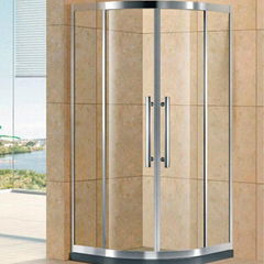 Custom size sector free standing glass shower enclosure