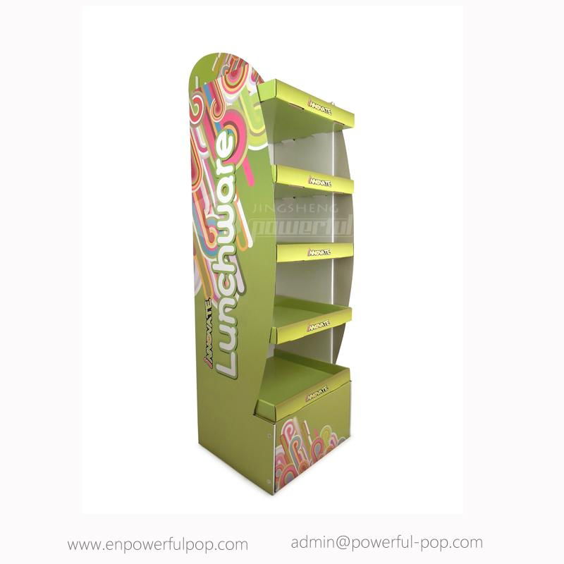 Wholesale supermarket shopping cardboard advertising diplay stand 2