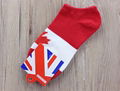 MS002 Custom Logo Unisex Women &Men USA US Flag Pattern Crew Ankle Socks  4