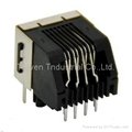PCB JACK 1X1 SIDE ENTRY HALF SHIELED AVAILABLE IN 4P2C~8P8C  2