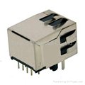 RJ45 connector SIDE ENTRY MODULAR JACK 1X1  SHIELDED AVAILABLE IN 1X1~1X8POLE  2