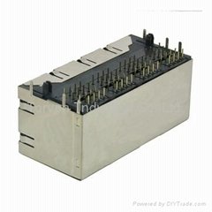RJ45 connector SIDE ENTRY MODULAR JACK 2X4  SHIELDED AVAILABLE IN 2X1~2X8POLE
