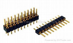 Pin headerPin connector 2.54mm SMT Type Single & Dual row mating dia.0.76&0.60mm