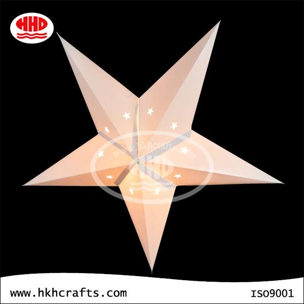  Punch hole star paper lantern for home decoration