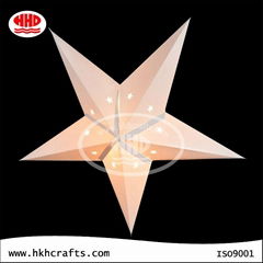 Punch hole star paper lantern for home