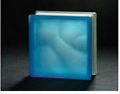 Acid blue cloudy glass block