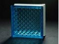 Blue Lattice Glass Block