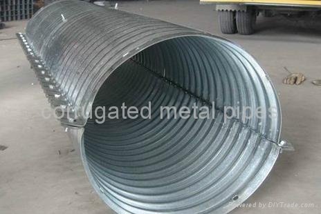 Nestable semicircle corrugated metal pipe 2