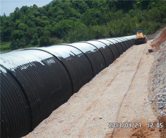 Hot dipped plastic coating steel corrugated pipe 2