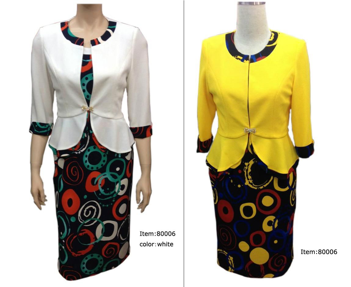 Yellow/White jacket Color circle plus size clothing